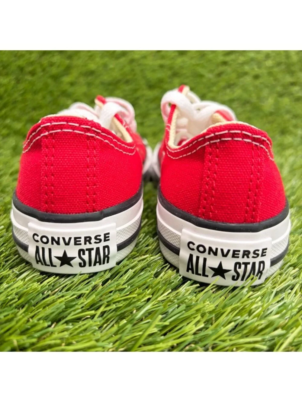Converse Chuck Taylor All Star OX Boys Size 10.5C Red Athletic Shoes Sneakers